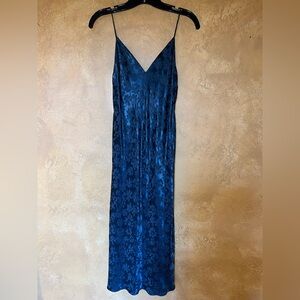 Rag & Bone navy flower patterned slip dress
